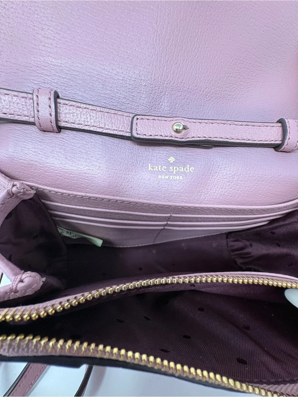 Kate Spade New York Hayes Street Bow Crossbody Wallet-On-Chain Pink